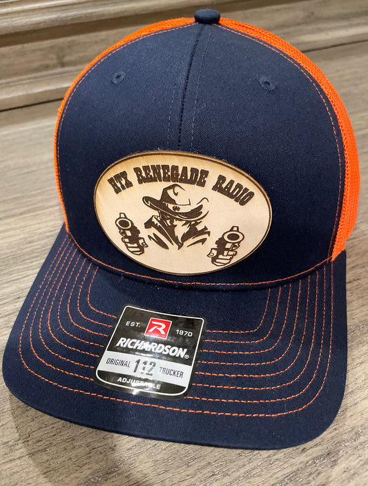 HTXRR Gunslinger Belt Buckle Hat Navy/Orange